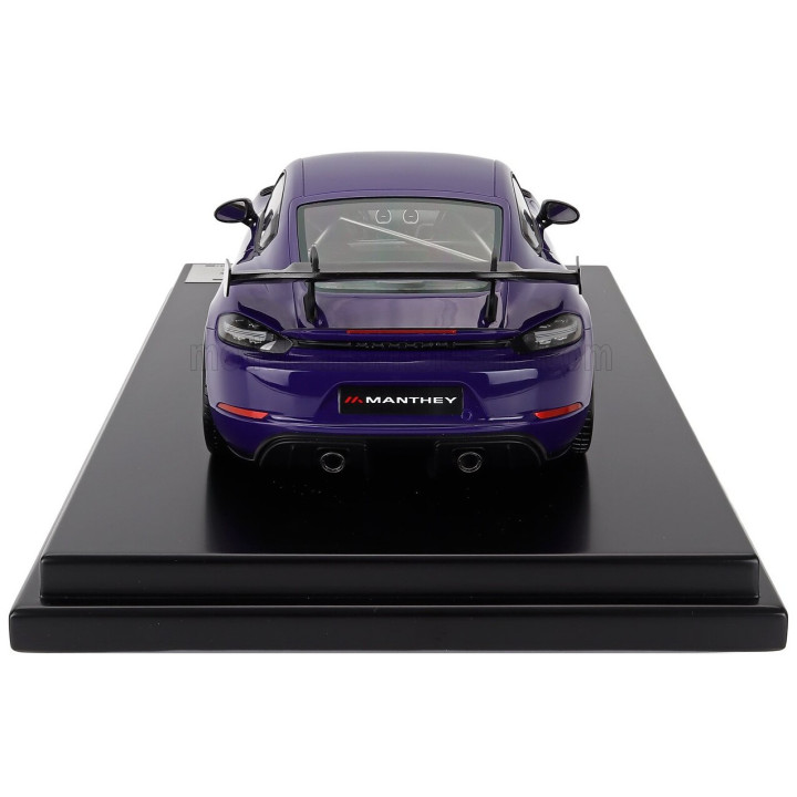 SPARK MODEL PORSCHE 718 (982) CAYMAN GT4 RS MANTHEY KIT 2024 - CON VETRINA - WITH SHOWCASE - ULTRAVIOLET PURPLE BLACK 1/12