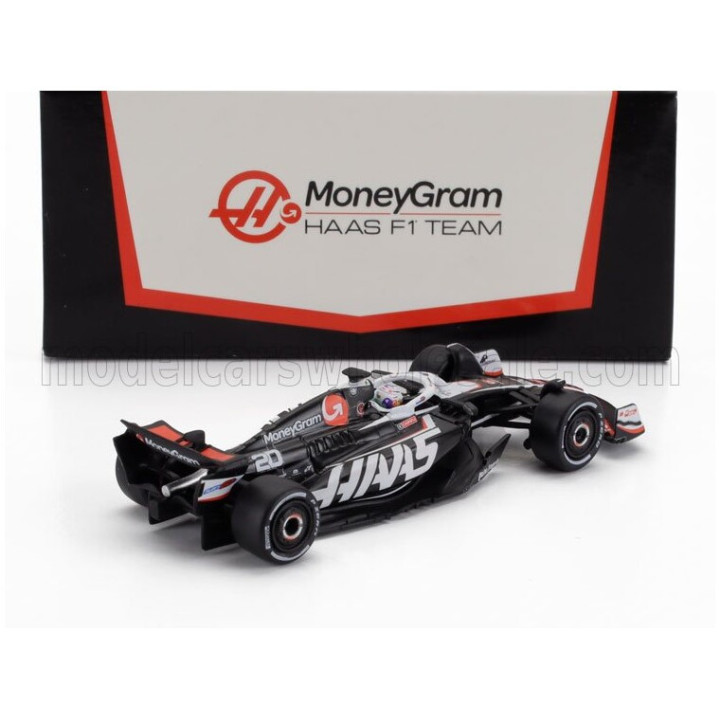 SPARK MODEL HAAS F1 FW24 TEAM MONEYGRAM HAAS N 20 SEASON 2024 KEVIN MAGNUSSEN - BLACK WHITE 1/64