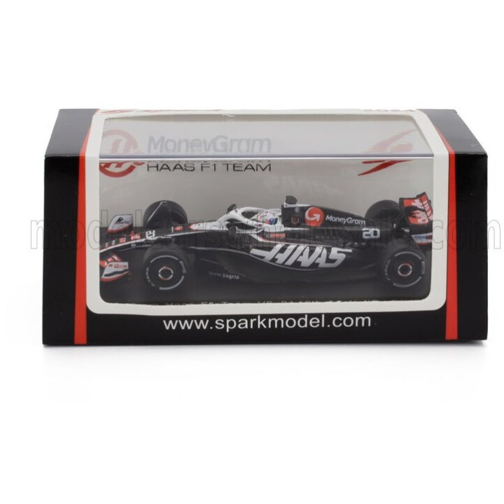 SPARK MODEL HAAS F1 FW24 TEAM MONEYGRAM HAAS N 20 SEASON 2024 KEVIN MAGNUSSEN - BLACK WHITE 1/64