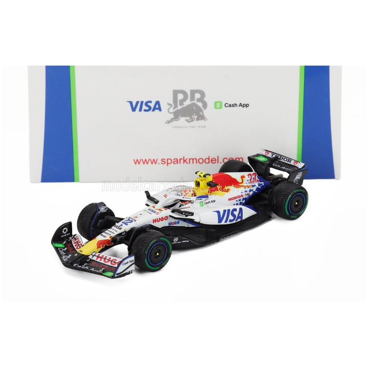 SPARK MODEL RACING BULLS F1 VCARB-02 TEAM VISA CASH APP N 22 AUSTRALIAN GP 2025 YUKI TSUNODA - WHITE BLACK 1/64