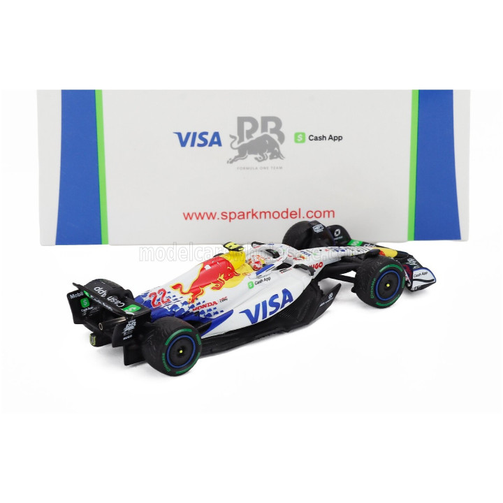 SPARK MODEL RACING BULLS F1 VCARB-02 TEAM VISA CASH APP N 22 AUSTRALIAN GP 2025 YUKI TSUNODA - WHITE BLACK 1/64