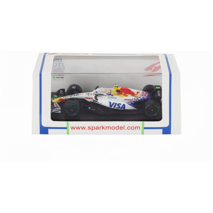 SPARK MODEL RACING BULLS F1 VCARB-02 TEAM VISA CASH APP N 22 AUSTRALIAN GP 2025 YUKI TSUNODA - WHITE BLACK 1/64