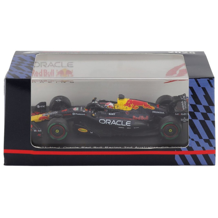 SPARK MODEL RED BULL F1 RB21 TEAM ORACLE RED BULL RACING N 1 2nd AUSTRALIAN GP 2025 MAX VERSTAPPEN - BLUE YELLOW RED 1/64