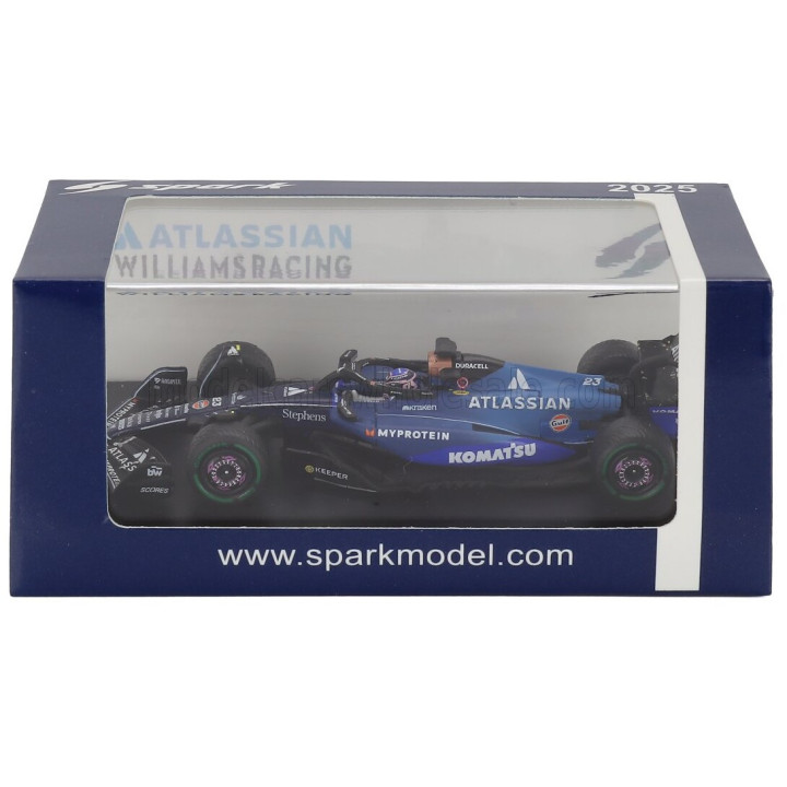 SPARK MODEL WILLIAMS F1 FW47 TEAM WILLIAMS ATLASSIAN RACING N 23 AUSTRALIAN GP 2025 ALEXANDER ALBON - BLUE BLACK 1/64
