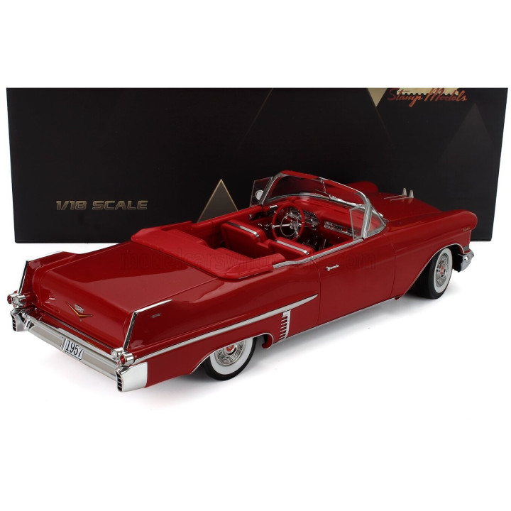 STAMP MODELS CADILLAC SERIES 62 CABRIOLET OPEN 1957 - RED 1/18