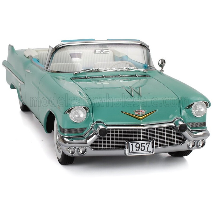 STAMP MODELS CADILLAC SERIES 62 CABRIOLET OPEN 1957 - LIGHT GREEN 1/18