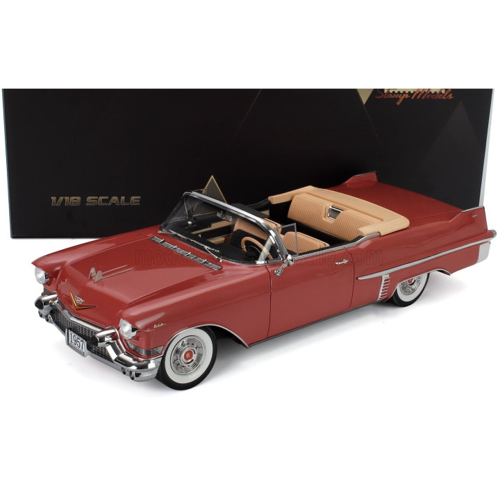 STAMP MODELS CADILLAC SERIES 62 CABRIOLET OPEN 1957 - DUSTY ROSE MET 1/18