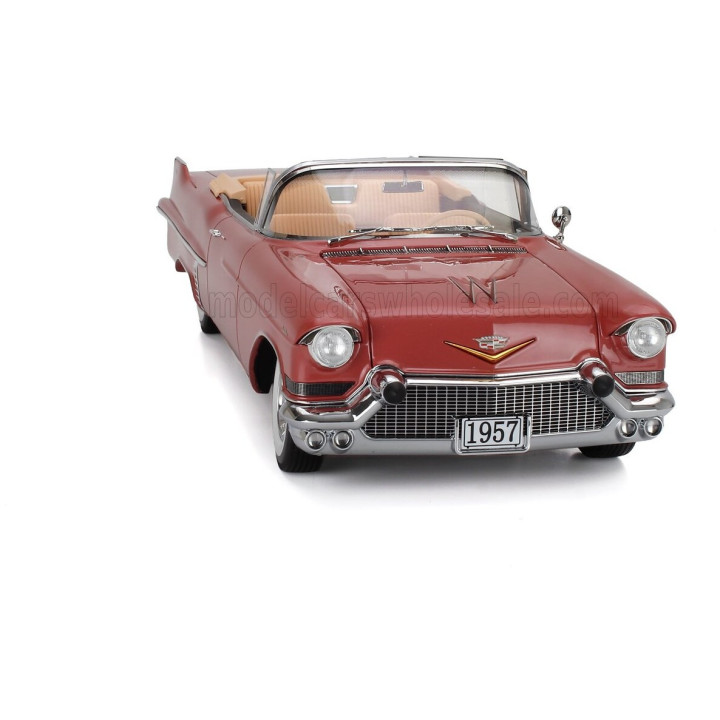 STAMP MODELS CADILLAC SERIES 62 CABRIOLET OPEN 1957 - DUSTY ROSE MET 1/18