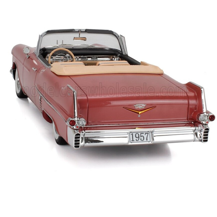 STAMP MODELS CADILLAC SERIES 62 CABRIOLET OPEN 1957 - DUSTY ROSE MET 1/18