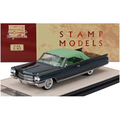 STAMP MODELS CADILLAC ELDORADO BIARRITZ CABRIOLET CLOSED 1963 - 2 TONE GREEN 1/43