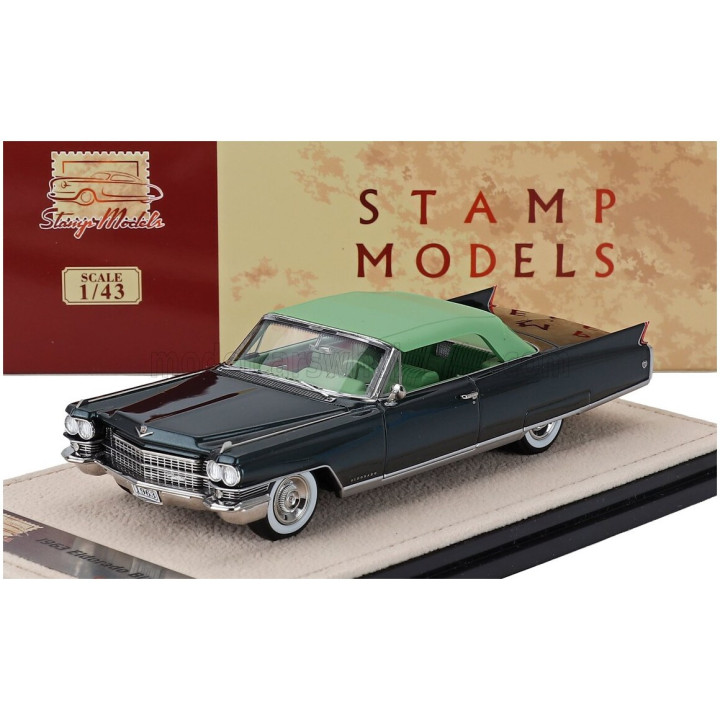 STAMP MODELS CADILLAC ELDORADO BIARRITZ CABRIOLET CLOSED 1963 - 2 TONE GREEN 1/43