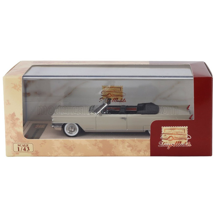 STAMP MODELS CADILLAC ELDORADO BIARRITZ CABRIOLET OPEN 1963 - IVORY 1/43