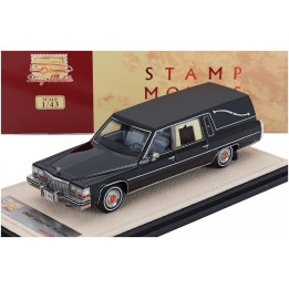 STAMP MODELS CADILLAC SUPERIOR 1980 - HEARSE - CARRO FUNEBRE - FUNERAL CAR - BLACK 1/43
