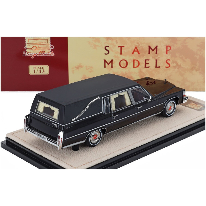 STAMP MODELS CADILLAC SUPERIOR 1980 - HEARSE - CARRO FUNEBRE - FUNERAL CAR - BLACK 1/43
