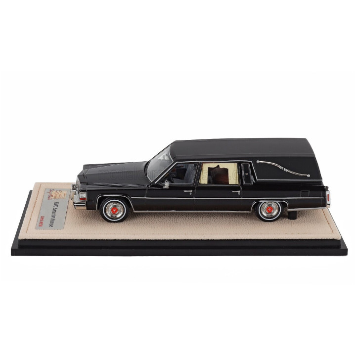 STAMP MODELS CADILLAC SUPERIOR 1980 - HEARSE - CARRO FUNEBRE - FUNERAL CAR - BLACK 1/43
