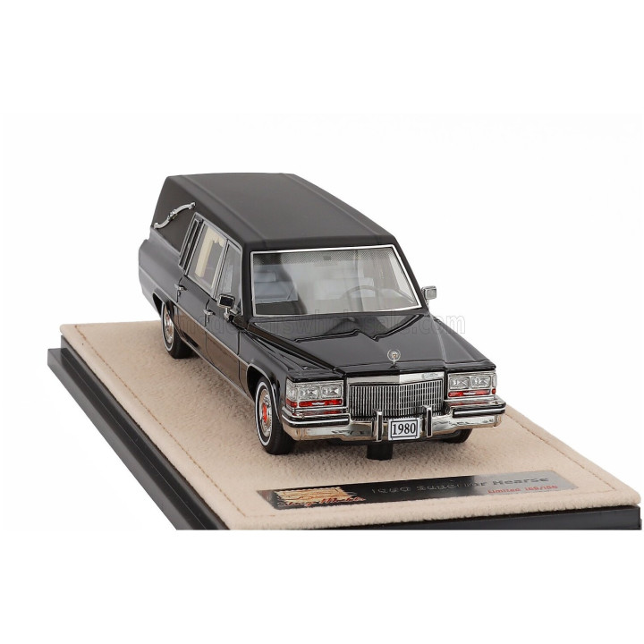 STAMP MODELS CADILLAC SUPERIOR 1980 - HEARSE - CARRO FUNEBRE - FUNERAL CAR - BLACK 1/43