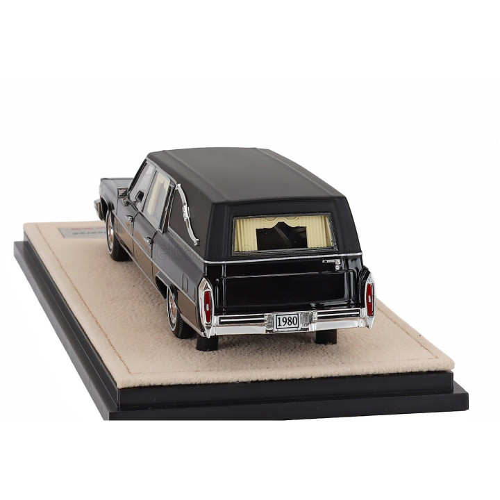 STAMP MODELS CADILLAC SUPERIOR 1980 - HEARSE - CARRO FUNEBRE - FUNERAL CAR - BLACK 1/43