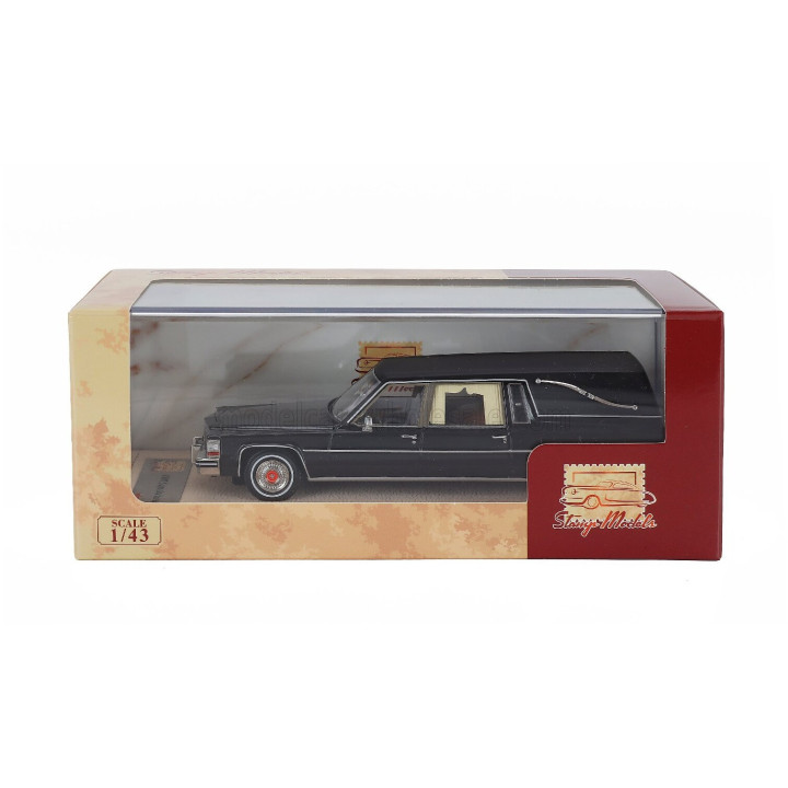 STAMP MODELS CADILLAC SUPERIOR 1980 - HEARSE - CARRO FUNEBRE - FUNERAL CAR - BLACK 1/43