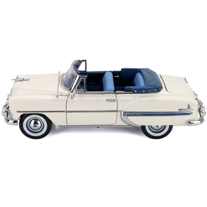 SUN STAR CHEVROLET BEL AIR OPEN ROOF CONVERTIBLE 1953 - WHITE 1/18