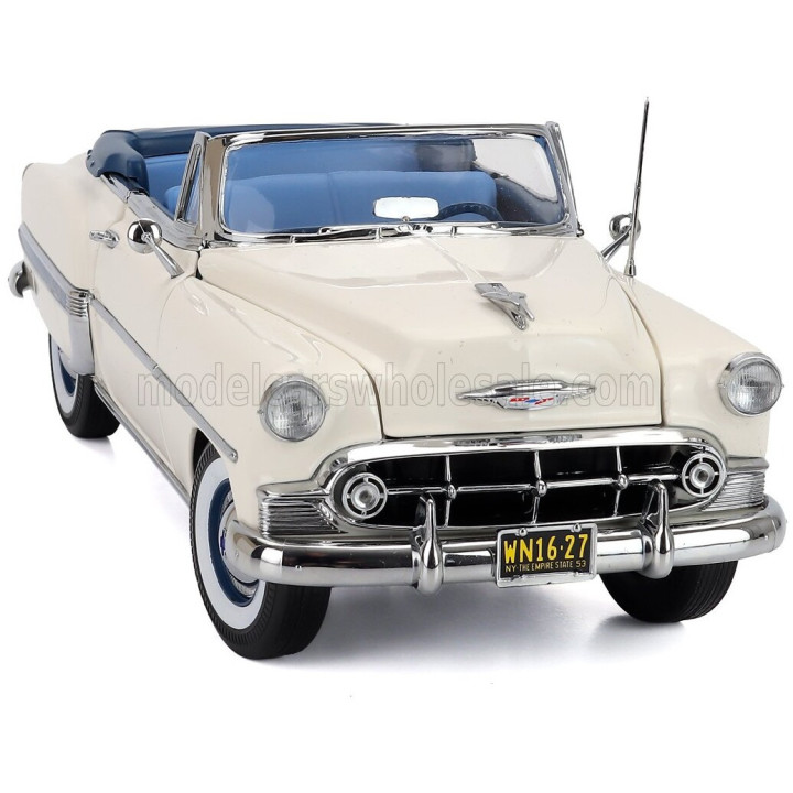 SUN STAR CHEVROLET BEL AIR OPEN ROOF CONVERTIBLE 1953 - WHITE 1/18