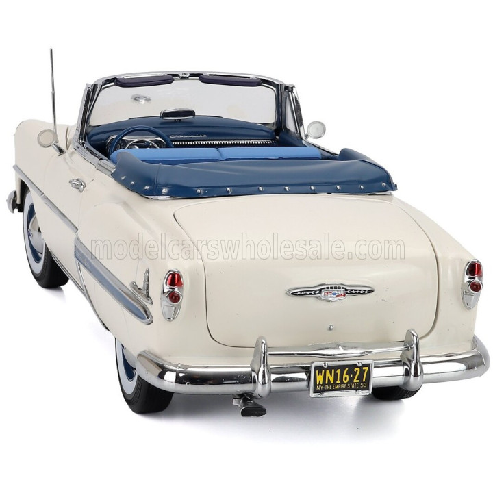 SUN STAR CHEVROLET BEL AIR OPEN ROOF CONVERTIBLE 1953 - WHITE 1/18