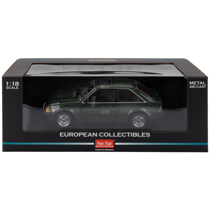SUN STAR FORD ENGLAND ESCORT MKIII GL RHD 1981 - GREEN 1/18