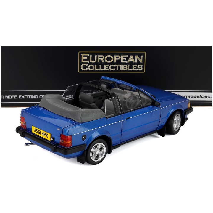SUN STAR FORD ENGLAND ESCORT XR3i 1.6 MKIII RHD CABRIOLET OPEN 1984 - BLUE 1/18