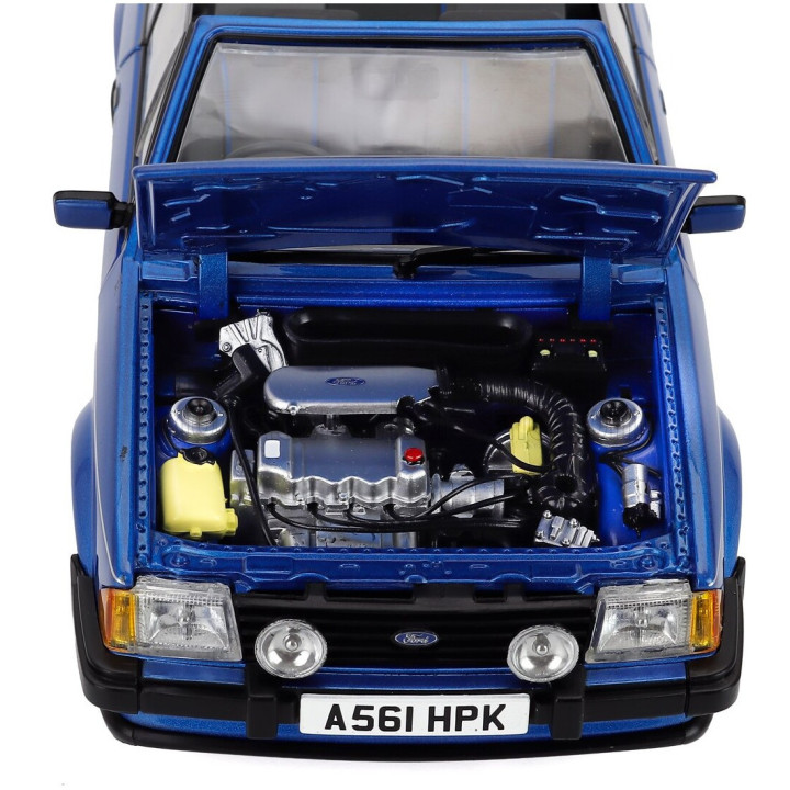 SUN STAR FORD ENGLAND ESCORT XR3i 1.6 MKIII RHD CABRIOLET OPEN 1984 - BLUE 1/18