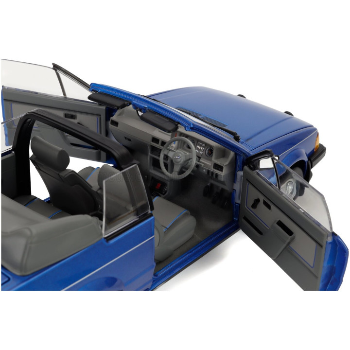 SUN STAR FORD ENGLAND ESCORT XR3i 1.6 MKIII RHD CABRIOLET OPEN 1984 - BLUE 1/18