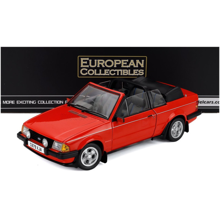 SUN STAR FORD ENGLAND ESCORT XR3i 1.6 MKIII RHD CABRIOLET OPEN 1984 - RED 1/18