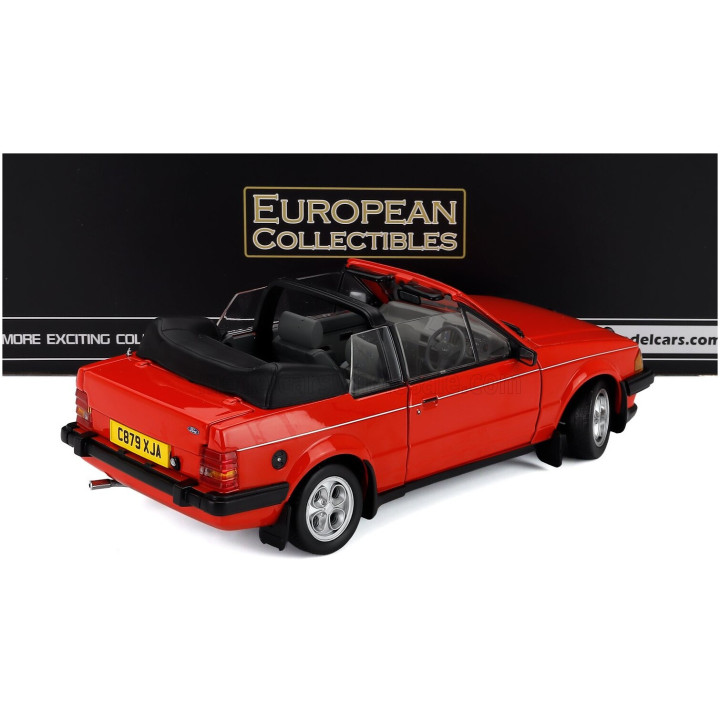 SUN STAR FORD ENGLAND ESCORT XR3i 1.6 MKIII RHD CABRIOLET OPEN 1984 - RED 1/18