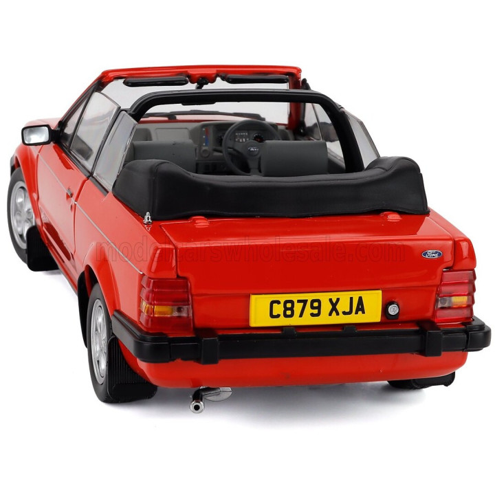 SUN STAR FORD ENGLAND ESCORT XR3i 1.6 MKIII RHD CABRIOLET OPEN 1984 - RED 1/18