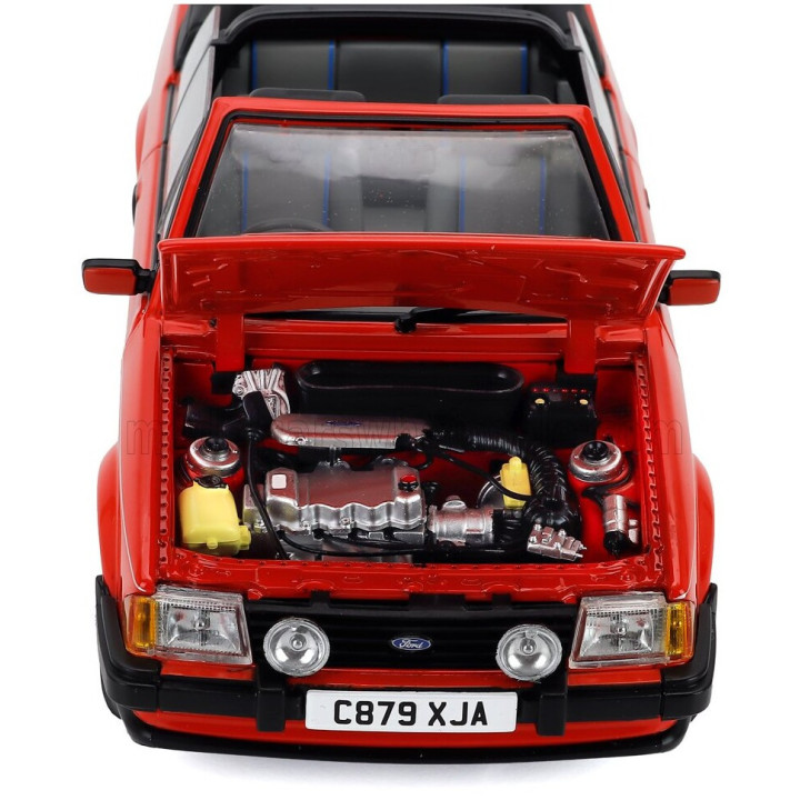 SUN STAR FORD ENGLAND ESCORT XR3i 1.6 MKIII RHD CABRIOLET OPEN 1984 - RED 1/18
