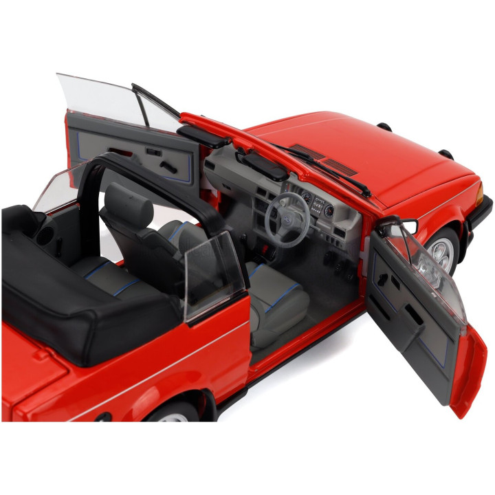 SUN STAR FORD ENGLAND ESCORT XR3i 1.6 MKIII RHD CABRIOLET OPEN 1984 - RED 1/18