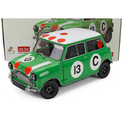 SUN STAR MORRIS MINI COOPER S N 13 WINNER BATHURST GALLAHER 500 1966 RAUNO AALTONEN - BOB HOLDEN - GREEN WHITE 1/12