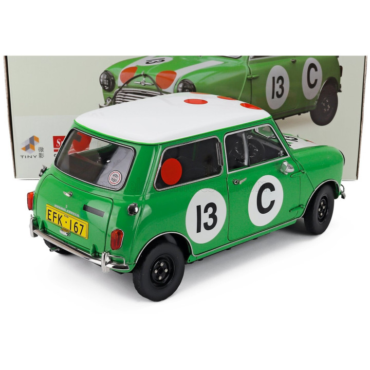 SUN STAR MORRIS MINI COOPER S N 13 WINNER BATHURST GALLAHER 500 1966 RAUNO AALTONEN - BOB HOLDEN - GREEN WHITE 1/12