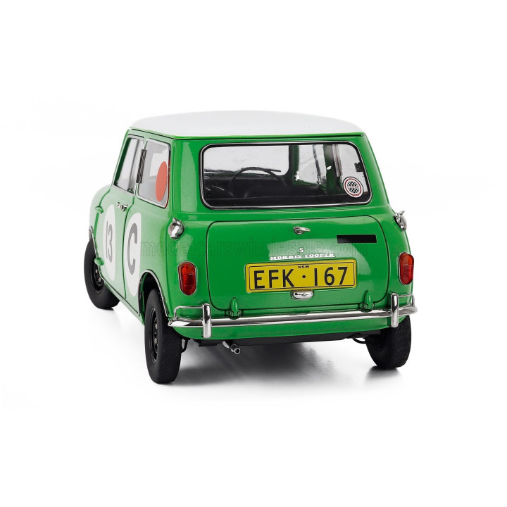 SUN STAR MORRIS MINI COOPER S N 13 WINNER BATHURST GALLAHER 500 1966 RAUNO AALTONEN - BOB HOLDEN - GREEN WHITE 1/12