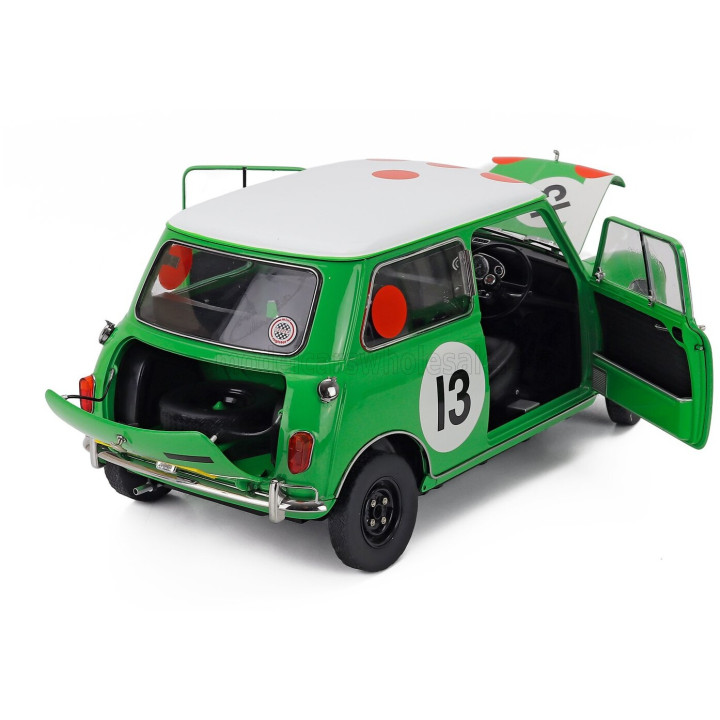SUN STAR MORRIS MINI COOPER S N 13 WINNER BATHURST GALLAHER 500 1966 RAUNO AALTONEN - BOB HOLDEN - GREEN WHITE 1/12