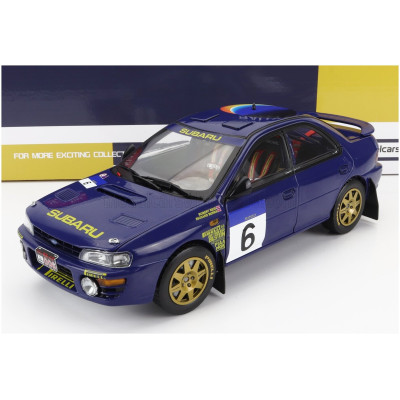 SUN STAR SUBARU IMPREZA 555 N 6 2nd RALLY HONG KONG BEIJIJNG 1994 R.BURNS - R.REID - BLUE 1/18
