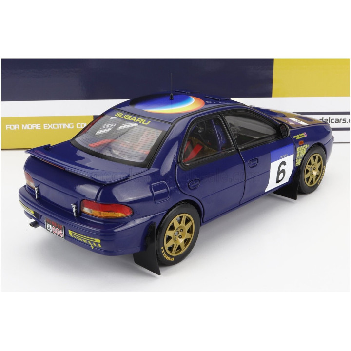 SUN STAR SUBARU IMPREZA 555 N 6 2nd RALLY HONG KONG BEIJIJNG 1994 R.BURNS - R.REID - BLUE 1/18