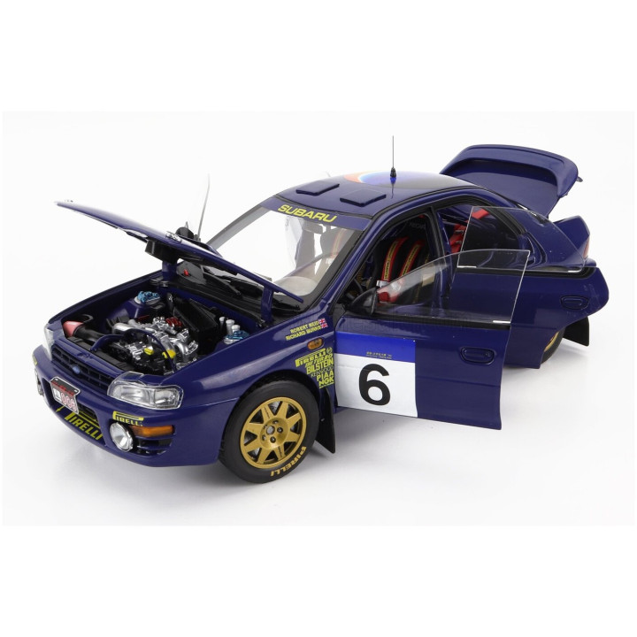 SUN STAR SUBARU IMPREZA 555 N 6 2nd RALLY HONG KONG BEIJIJNG 1994 R.BURNS - R.REID - BLUE 1/18