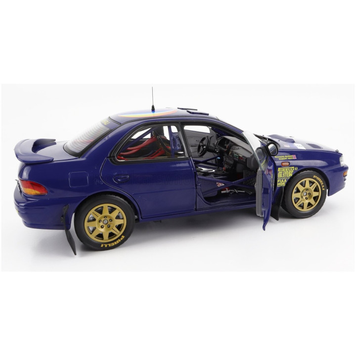 SUN STAR SUBARU IMPREZA 555 N 6 2nd RALLY HONG KONG BEIJIJNG 1994 R.BURNS - R.REID - BLUE 1/18