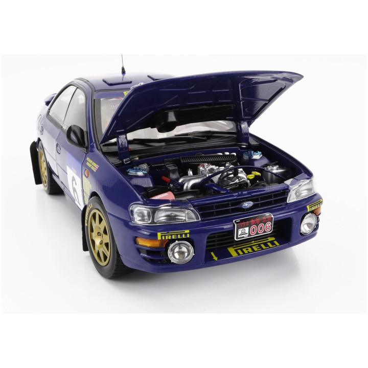 SUN STAR SUBARU IMPREZA 555 N 6 2nd RALLY HONG KONG BEIJIJNG 1994 R.BURNS - R.REID - BLUE 1/18
