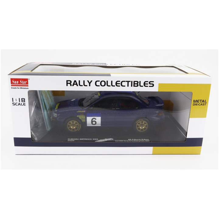 SUN STAR SUBARU IMPREZA 555 N 6 2nd RALLY HONG KONG BEIJIJNG 1994 R.BURNS - R.REID - BLUE 1/18