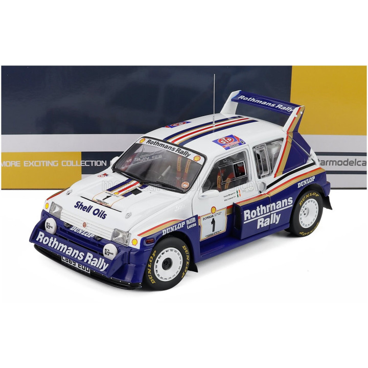 SUN STAR AUSTIN MG METRO 6R4 N 1 WINNER RALLY DONEGAL INTERNATIONAL 1986 BILLY COLEMAN - RONAN MORGAN - WHITE BLUE 1/18
