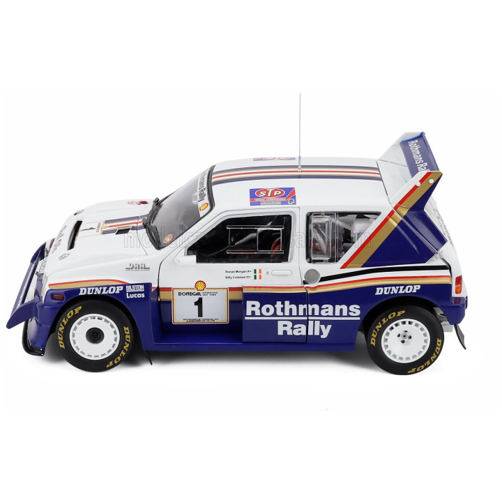 SUN STAR AUSTIN MG METRO 6R4 N 1 WINNER RALLY DONEGAL INTERNATIONAL 1986 BILLY COLEMAN - RONAN MORGAN - WHITE BLUE 1/18