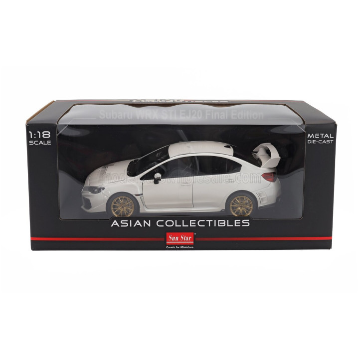 SUN STAR SUBARU WRX STi EJ20 FINAL EDITION 2020 - PEARL WHITE 1/18