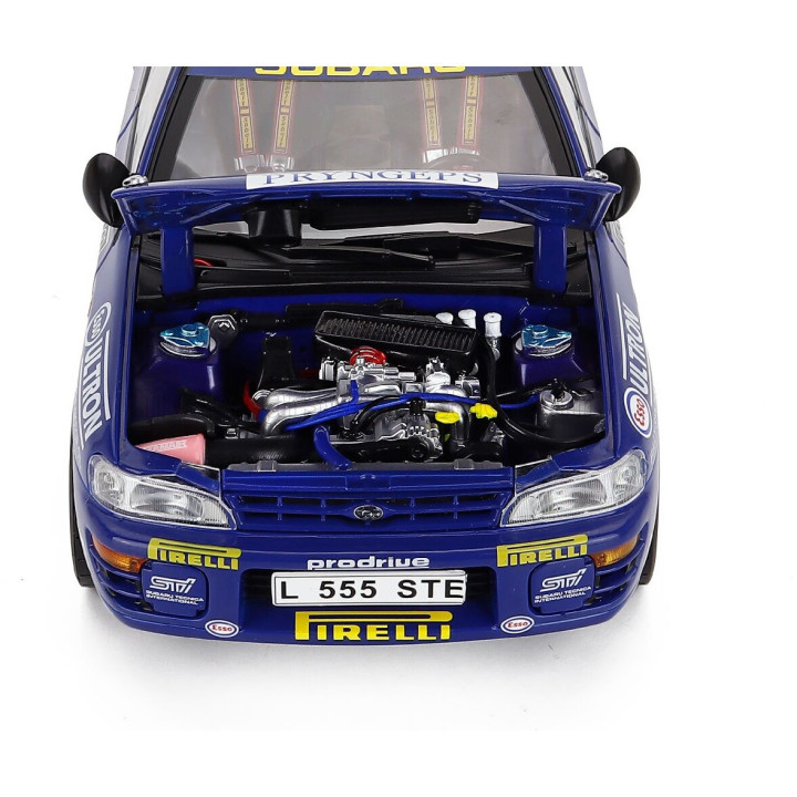 SUN STAR SUBARU IMPREZA WRC 555 N 1 WINNER RALLY MEMORIAL BETTEGA 1993 COLIN McRAE - BLUE YELLOW GOLD 1/18