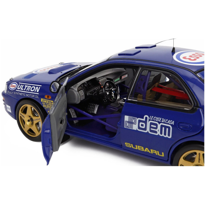 SUN STAR SUBARU IMPREZA WRC 555 N 1 WINNER RALLY MEMORIAL BETTEGA 1993 COLIN McRAE - BLUE YELLOW GOLD 1/18