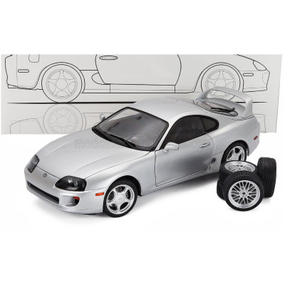 SUN STAR TOYOTA SUPRA (A80) LHD COUPE 2014 - SILVER 1/18
